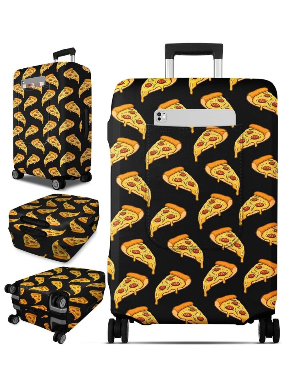 Luggage Pizza Sleeve Cover for Suitcase TSA Approved Protector - Medium 26'-28"